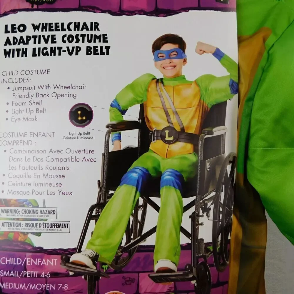 Adaptive Teenage Mutant Ninja Turtles Mutant Mayhem Leo Costume 10-12 Large
